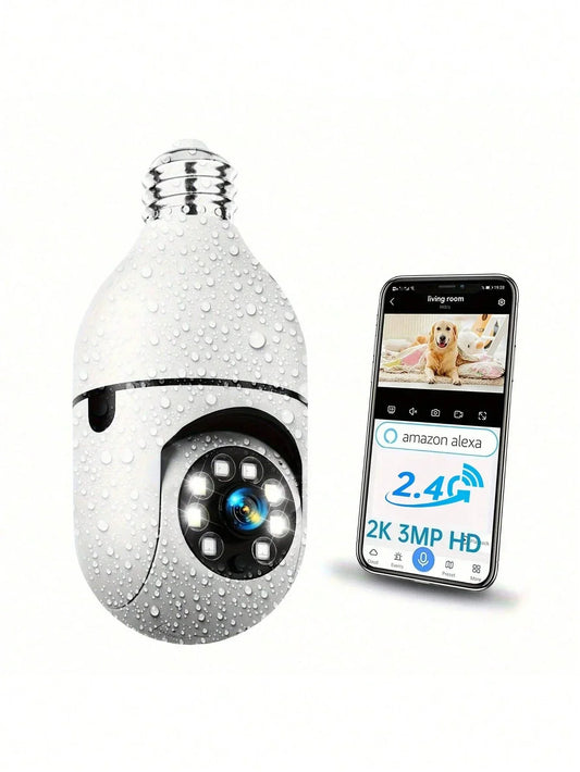WESECUU 2K Light Bulb Camera