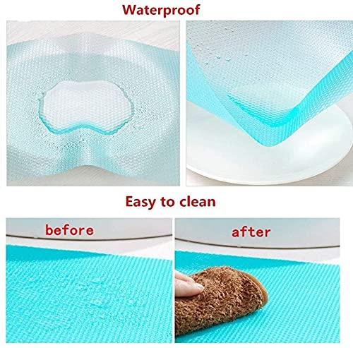Aiosscd 7 PCS Shelf Mats Antifouling Refrigerator Liners Washable Refrigerator Pads Fridge Mats Drawer Placemats Home Kitchen Gadgets Accessories Organization for Top Freezer(2green+2pink+3blue)