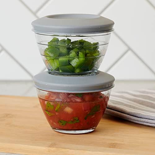 Anchor Hocking 4-IN-1 PREP BOWLS. 6 Piece set (3 Bowls and 3 lids)