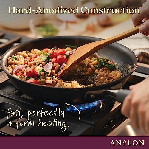 Anolon Advanced Home Hard-Anodized Nonstick Skillets (2 Piece Set- 10.25-Inch & 12.75-Inch, Moonstone)
