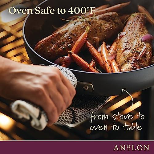 Anolon Advanced Home Hard-Anodized Nonstick Skillets (2 Piece Set- 10.25-Inch & 12.75-Inch, Moonstone)