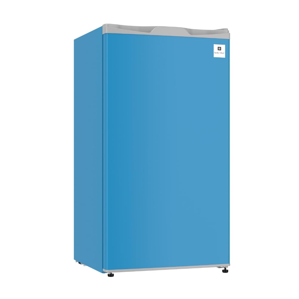 ARCTIC CHEF ACFR321BLUE Mini Refrigerator-Freezer Compartment-Adjustable Thermostat Control-Reversible Doors-Ideal for Dorm, Office, RV, Garage, Apartment-Blue, 3.2 CU.FT