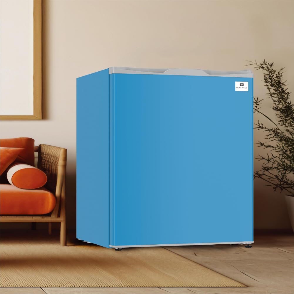 ARCTIC CHEF ACFR321BLUE Mini Refrigerator-Freezer Compartment-Adjustable Thermostat Control-Reversible Doors-Ideal for Dorm, Office, RV, Garage, Apartment-Blue, 3.2 CU.FT
