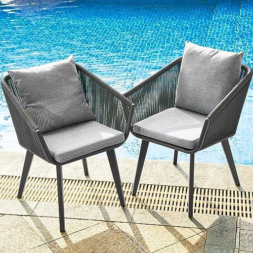 Astomi Patio Dining Set, 2 Pieces, Grey
