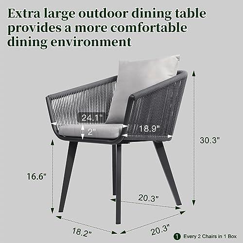 Astomi Patio Dining Set, 2 Pieces, Grey