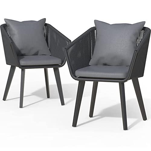 Astomi Patio Dining Set, 2 Pieces, Grey