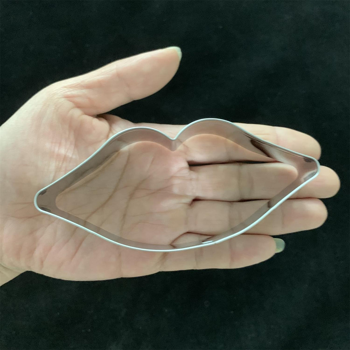 Auktosmn Valentines Cookie Cutter Set-6 Piece-Dishwasher Safe-Large Heart, Mini Heart, Lips, X, and O-Valentines Day Decor Gift