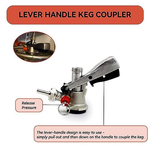 BACOENG Double Faucet Door Mount Kegerator Refrigerator Conversion Kit No Tank