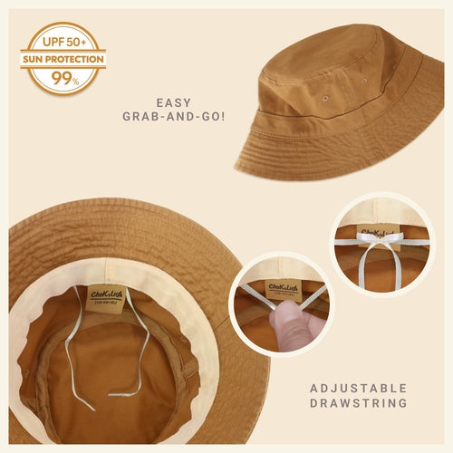 Classic Cotton Bucket Hat for Summer – Lightweight Cotton Sun Hat