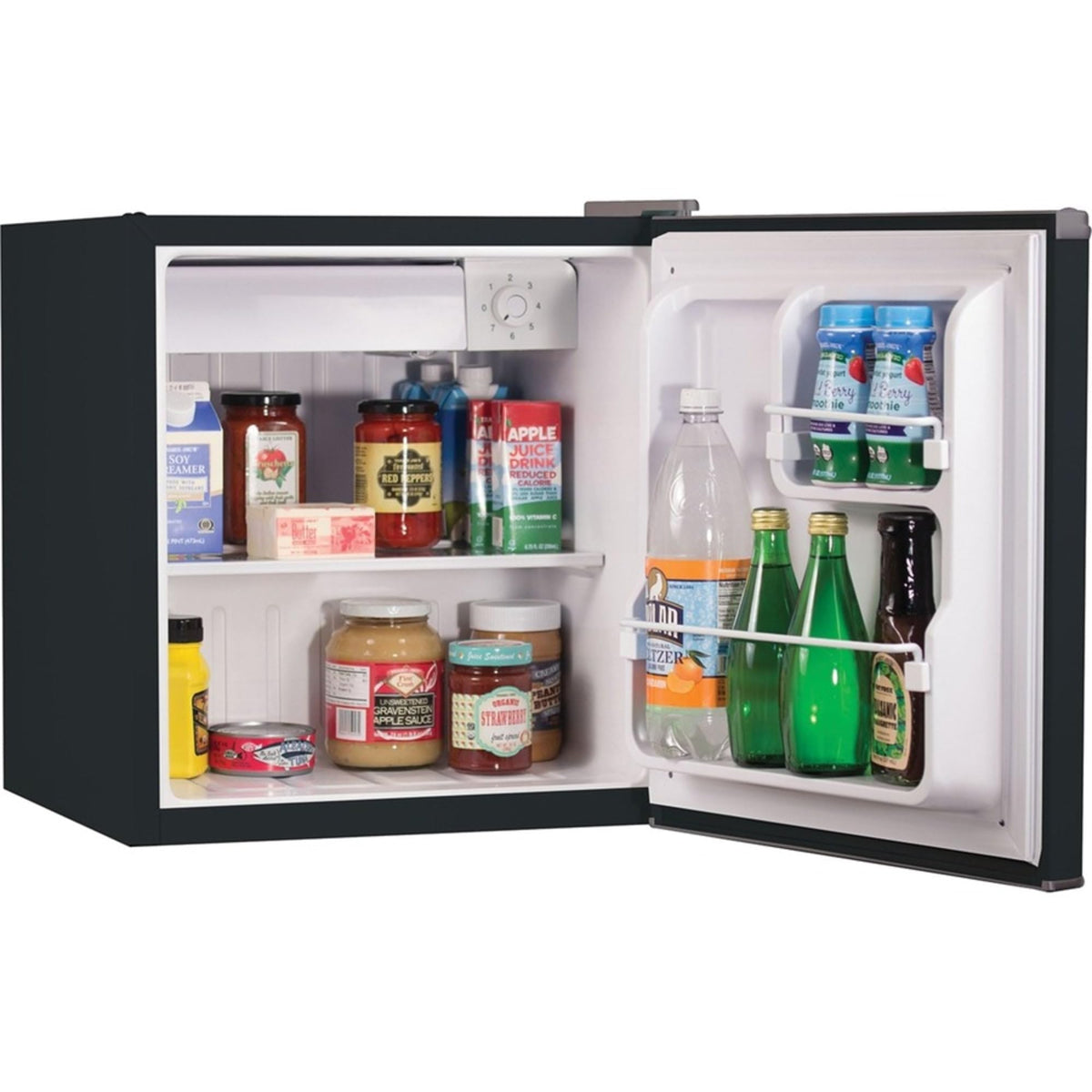 BLACK+DECKER BCRK17B Compact Refrigerator Energy Star Single Door Mini Fridge with Freezer, 1.7 Cubic Feet, Black