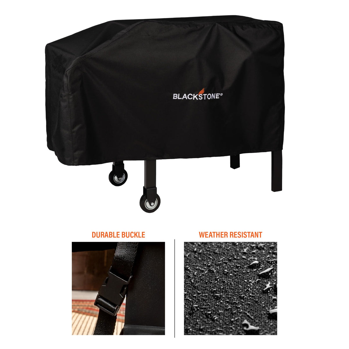 Blackstone 1529 22” and 28” Single Shelf Griddle Cover, 600D Polyester, Black