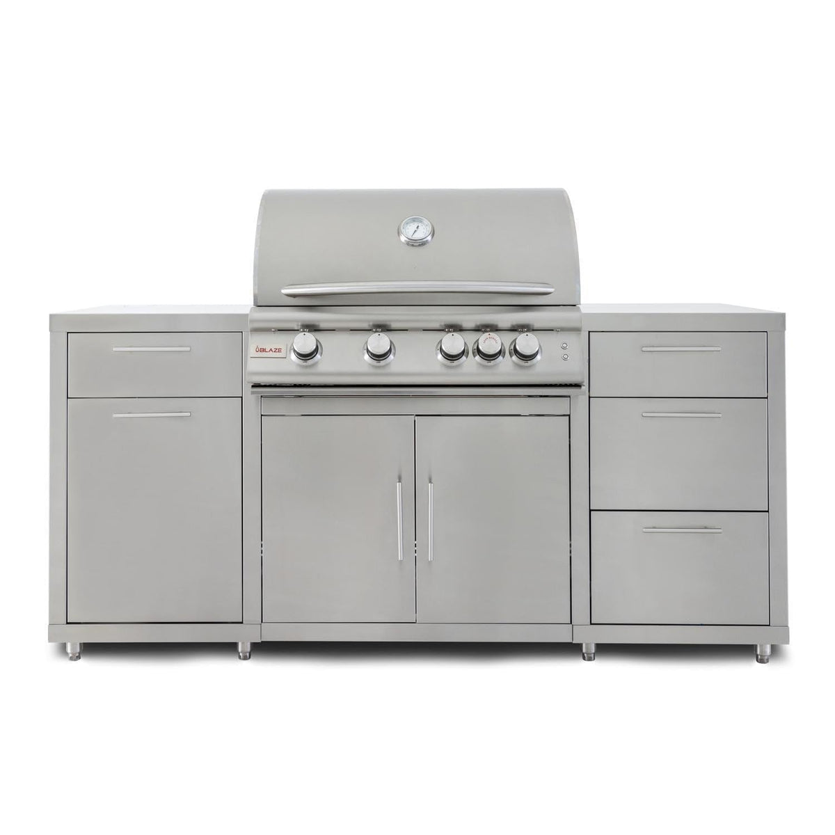 Blaze 6 ft Stainless Steel BBQ Island w/Premium LTE 32 in. Propane Grill - BLZ-SS-ISLAND-4LTE2-LP