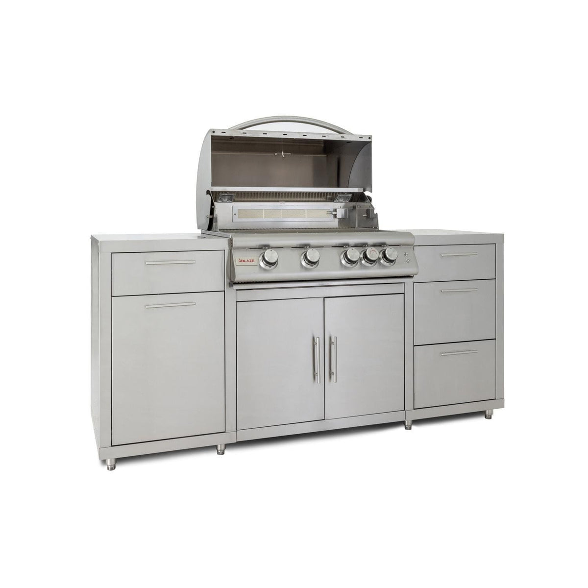 Blaze 6 ft Stainless Steel BBQ Island w/Premium LTE 32 in. Propane Grill - BLZ-SS-ISLAND-4LTE2-LP