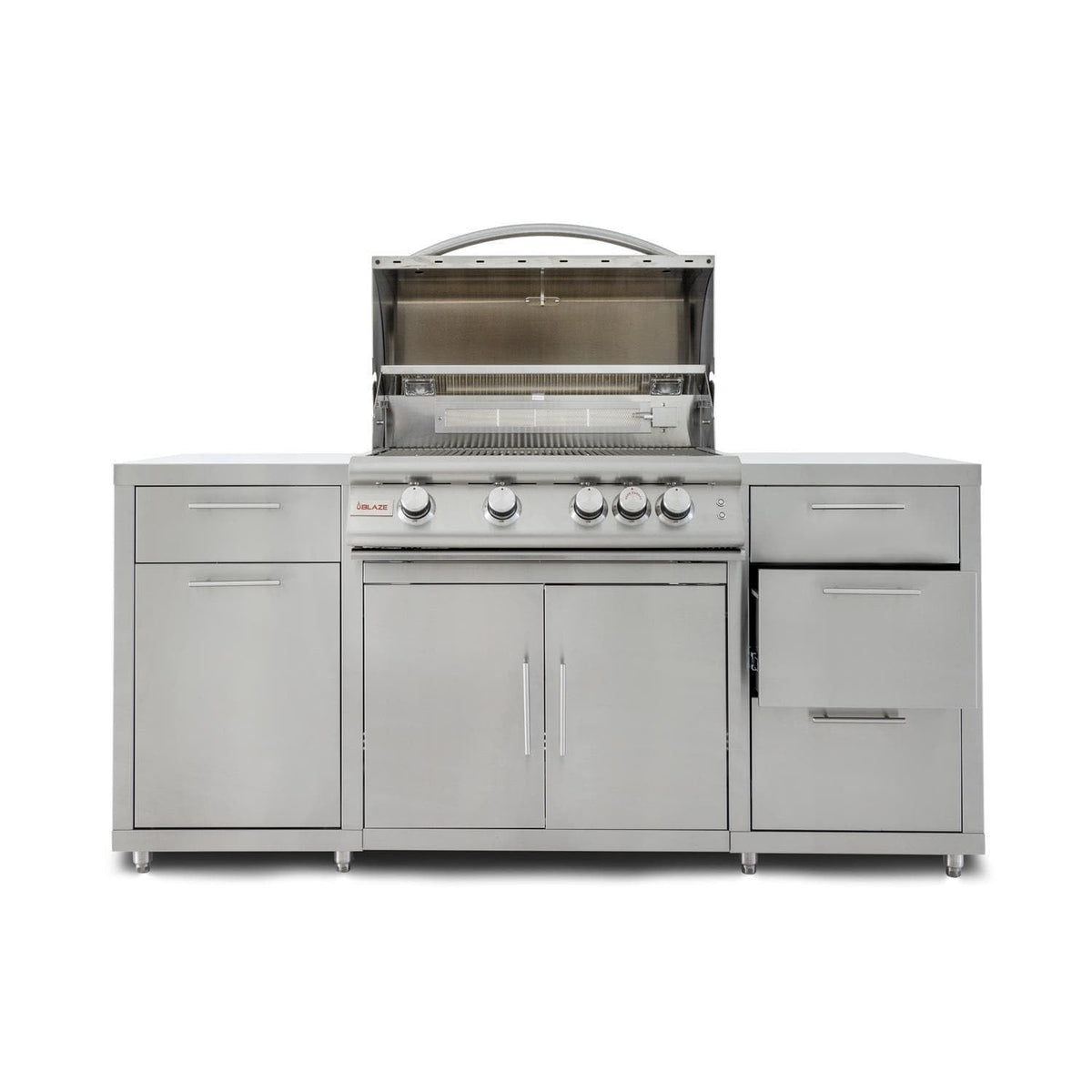 Blaze 6 ft Stainless Steel BBQ Island w/Premium LTE 32 in. Propane Grill - BLZ-SS-ISLAND-4LTE2-LP