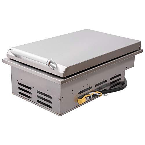 Bonfire Outdoor Kitchen Drop-In Single Side Burner with Lid for Outdoor BBQ Island, with Conversion Kit, 304 Stainless Steel, CBASSB