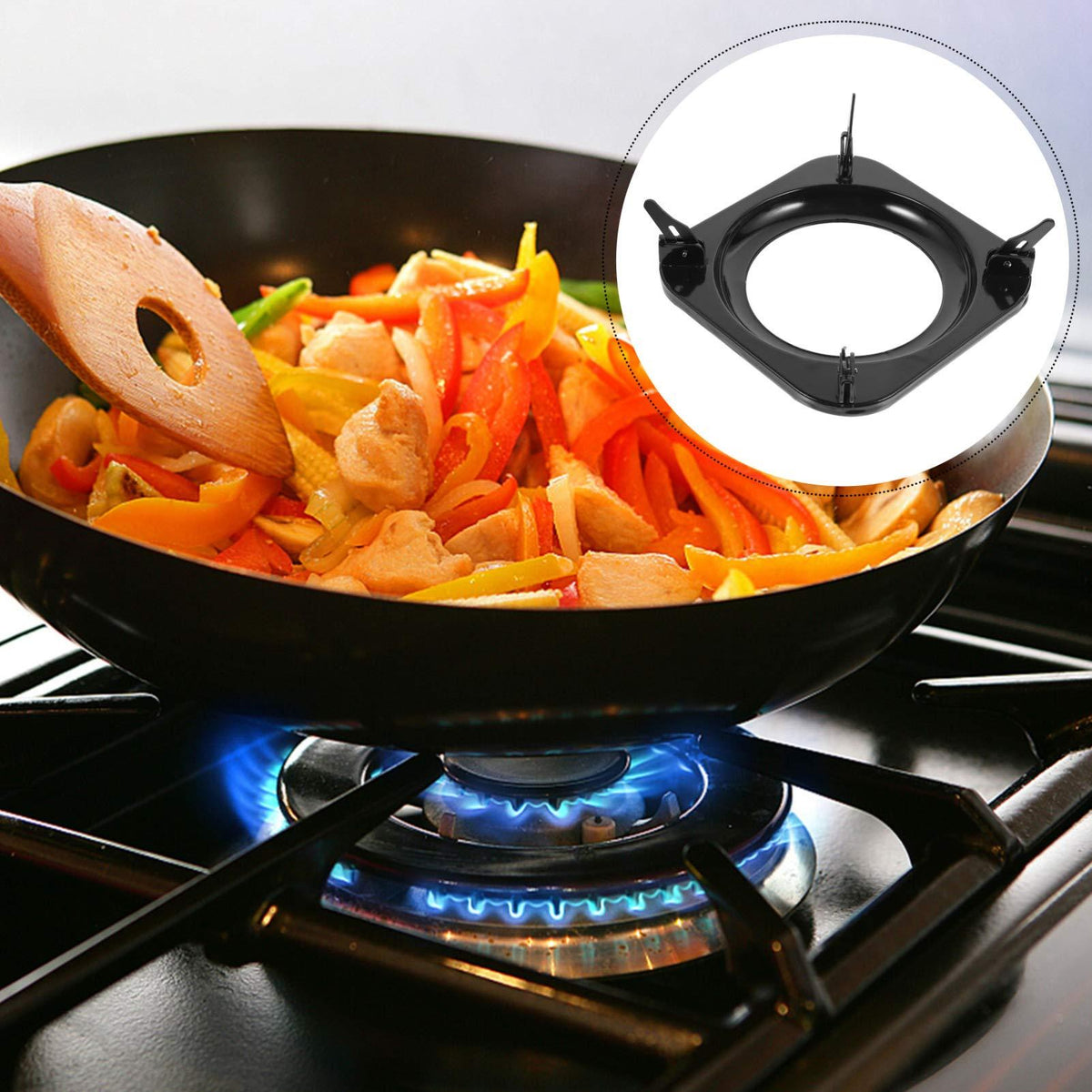 Cabilock Wok Support Ring Wok Ring Wok Rack Gas Stove Trivets Cooktop Range Pot Pan Support Ring Holder for Home Kitchen Wok Stand