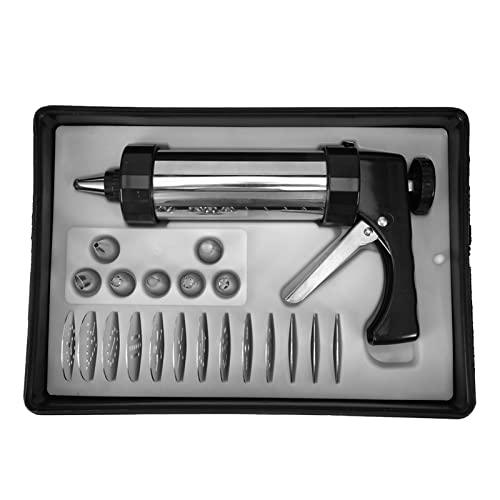 Cake Maker, Easy To Use Stainless Steel Biscuit Press Cookie Gun Set 5.9x10in for Bakeries for Pastry Decoration for Home Cooks
