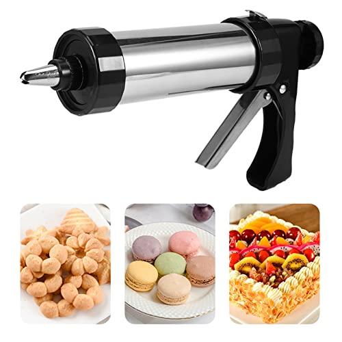 Cake Maker, Easy To Use Stainless Steel Biscuit Press Cookie Gun Set 5.9x10in for Bakeries for Pastry Decoration for Home Cooks
