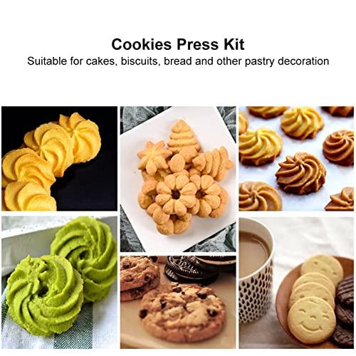 Cake Maker, Easy To Use Stainless Steel Biscuit Press Cookie Gun Set 5.9x10in for Bakeries for Pastry Decoration for Home Cooks