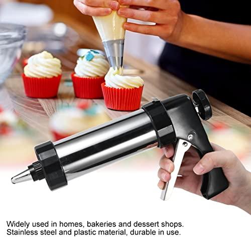 Cake Maker, Easy To Use Stainless Steel Biscuit Press Cookie Gun Set 5.9x10in for Bakeries for Pastry Decoration for Home Cooks
