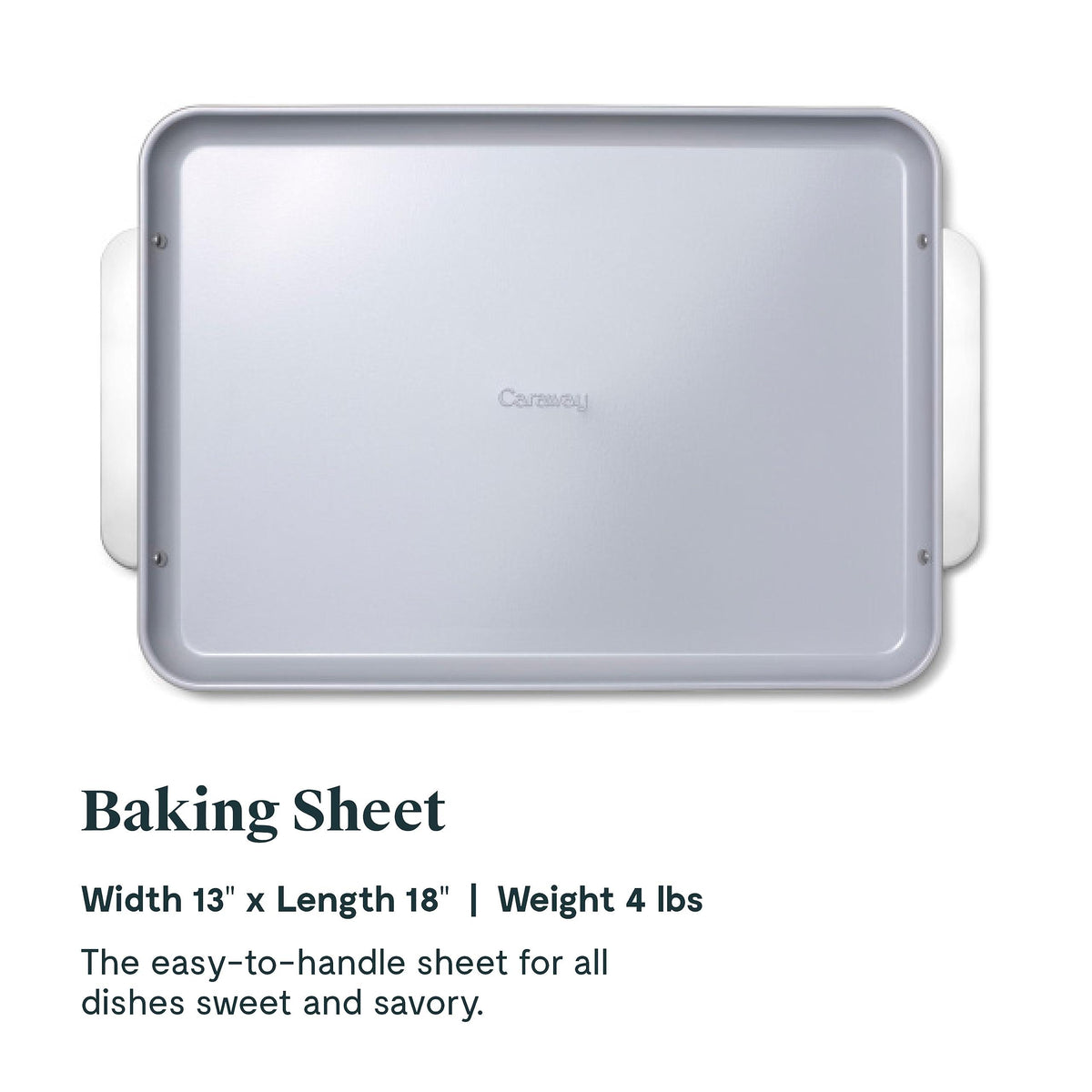 Caraway Non-Stick Ceramic Baking Sheet - Naturally Slick Ceramic Coating - Non-Toxic, PTFE & PFOA Free - Perfect for Baking, Roasting, and More - Large - Navy