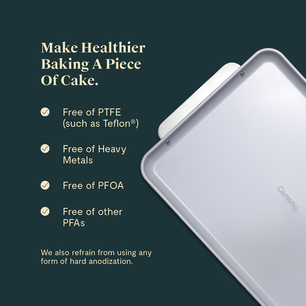 Caraway Non-Stick Ceramic Baking Sheet - Naturally Slick Ceramic Coating - Non-Toxic, PTFE & PFOA Free - Perfect for Baking, Roasting, and More - Large - Navy