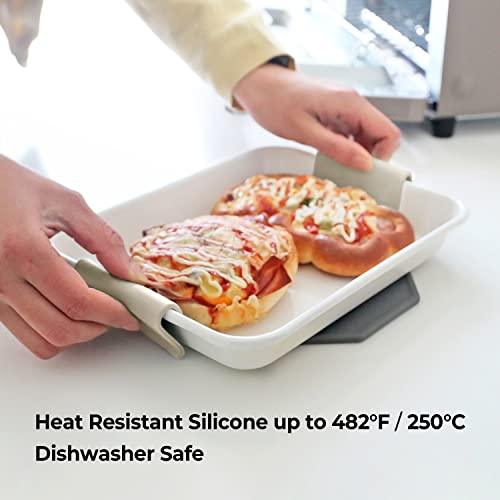 Carrotez Silicone Pot Holders, Heat Resistant Pot Handle Covers for Kitchen, Accessories for Cast Iron or Ceramic Dutch Ovens, 1 Pair (2 pcs) - Cream