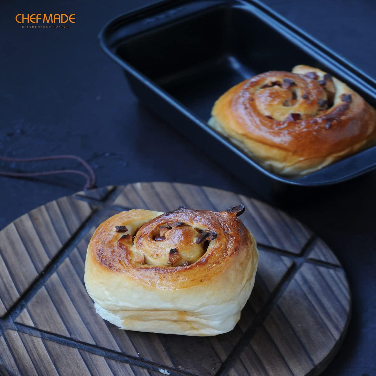 CHEFMADE Bread Loaf Pan, Nonstick Meatloaf Small Pan, 3.1" x 5.8", Set of 2