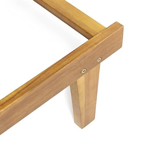 Christopher Knight Home Addisyn Outdoor Wooden Chaise Lounge, Teak Finish