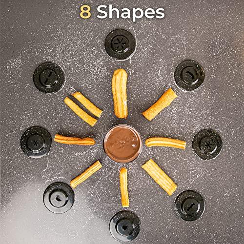 Churrera Churro Maker Machine - Free Recipe eBook Included - 8 Interchangeable Discs - Churros Maker Machine - Cookie Machine