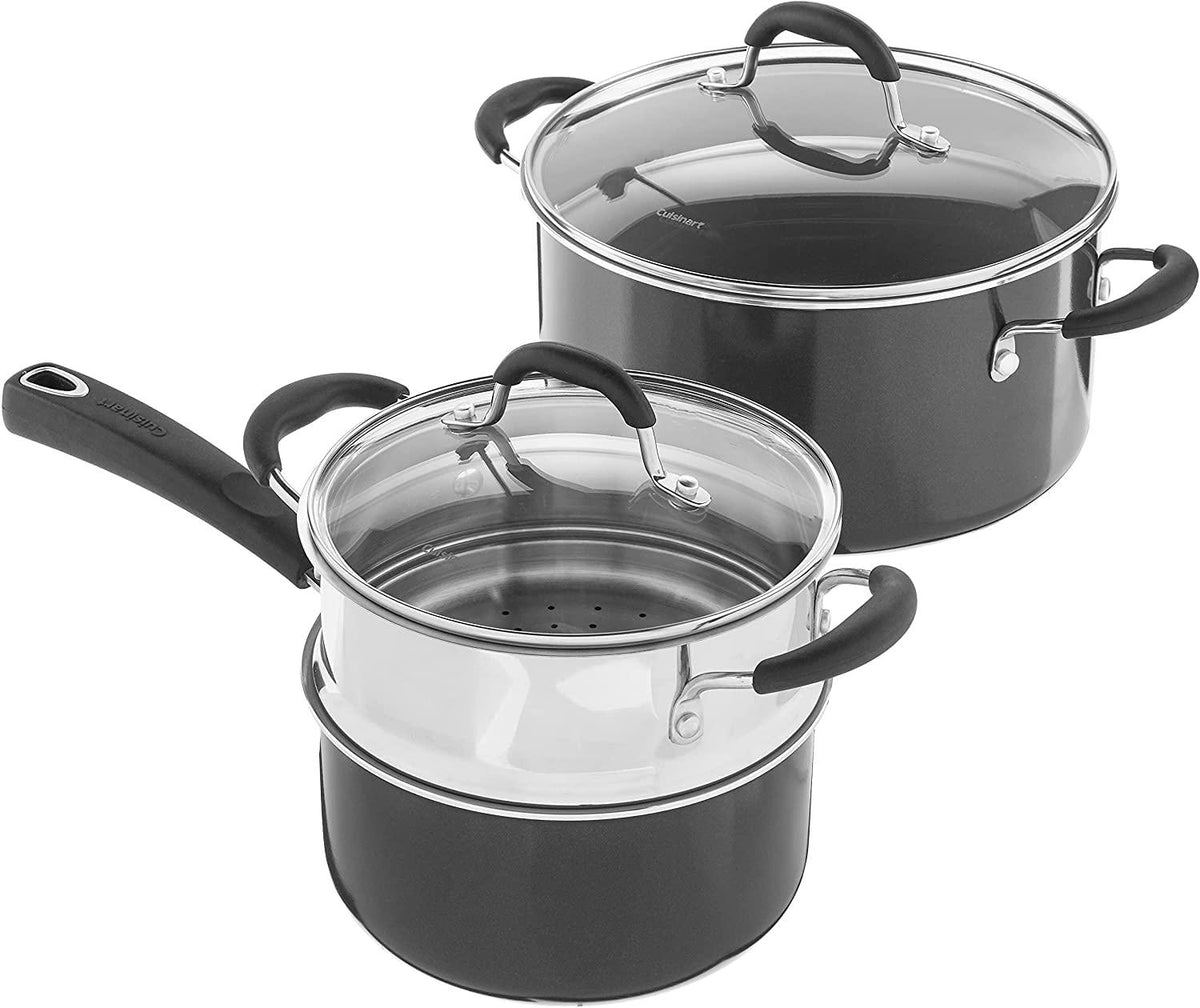 Cuisinart 11-Piece Nonstick Cookware Set, Ceramica XT, Black, 733-30H
