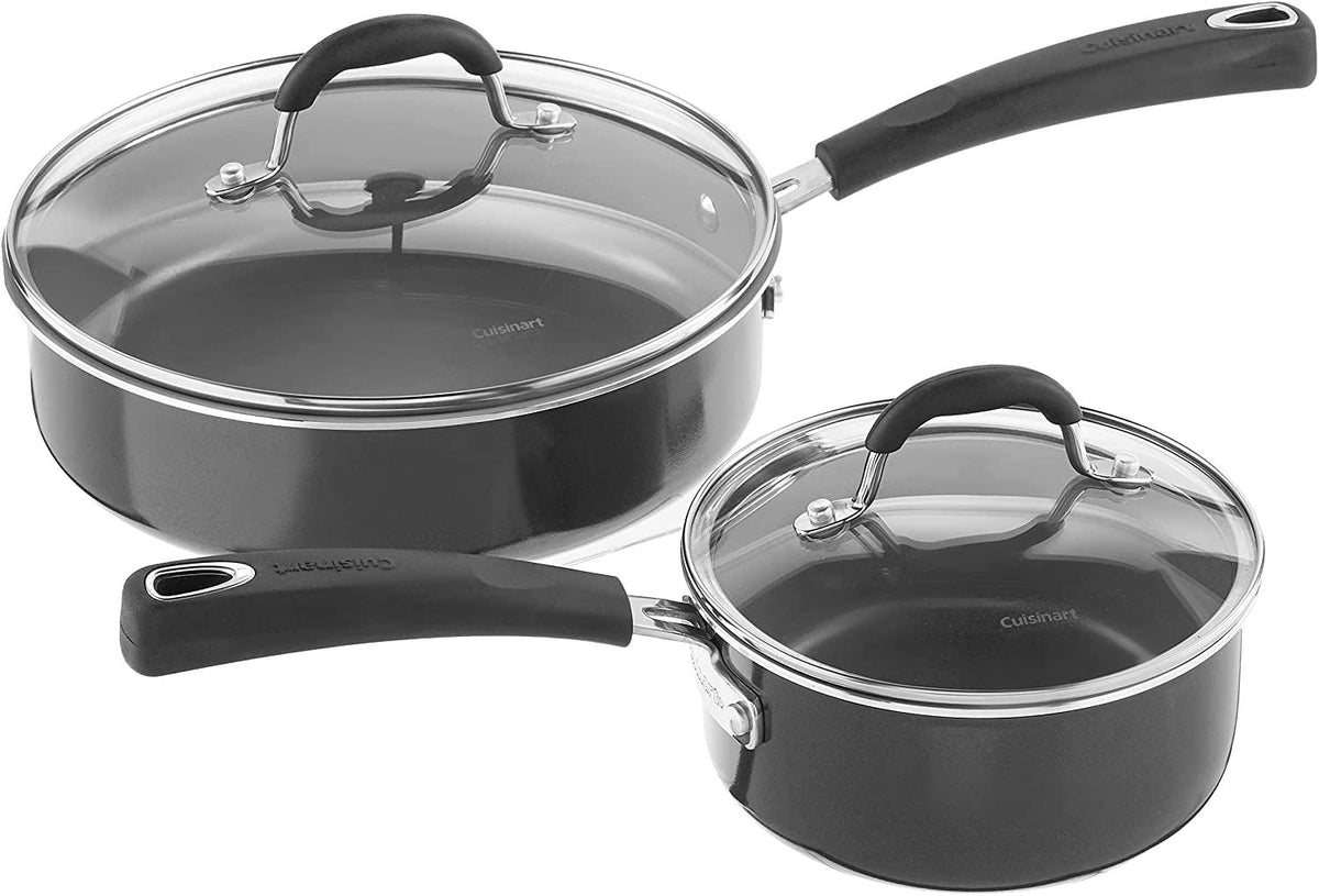 Cuisinart 11-Piece Nonstick Cookware Set, Ceramica XT, Black, 733-30H