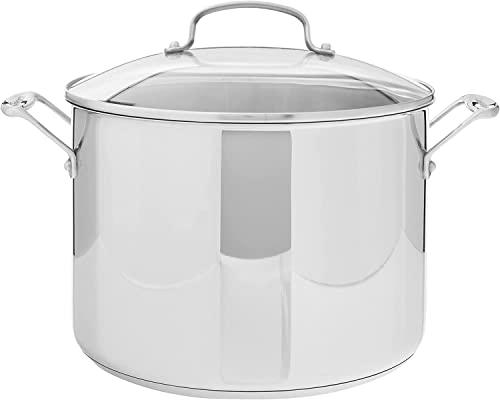 Cuisinart 76610-26G Chef's Classic 10-Quart Stockpot with Glass Cover,Brushed Stainless