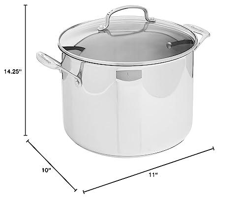 Cuisinart 76610-26G Chef's Classic 10-Quart Stockpot with Glass Cover,Brushed Stainless