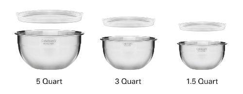 Cuisinart Mixing Bowl Set, Stainless Steel, 3-Piece, CTG-00-SMB