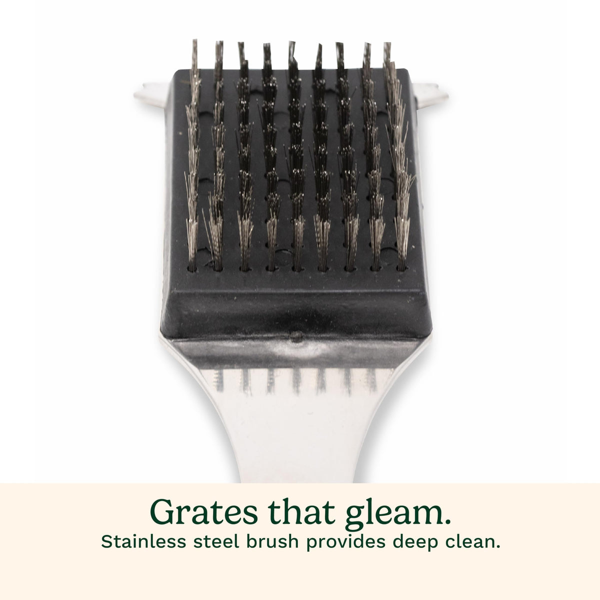 Cuisinart Stainless Steel 16.5" Long Handle Grill Cleaner Brush and Scraper for BBQ, Griddle, Grills, Cookout Tool, Outdoor Grill Brush