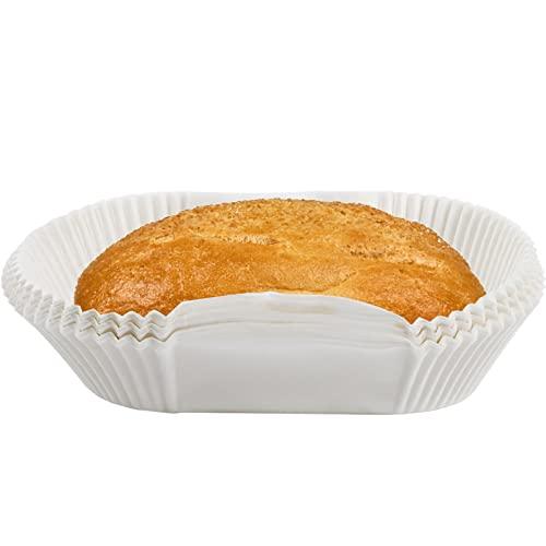 DEAYOU 80 PCS Loaf Bread Baking Liners, Paper Loaf Pan Liners, Disposable Greaseproof Baking Cups Tin Liners for Cakes, Snacks, Cupcakes, Muffins, Weddings, Parties, White, Recyclable