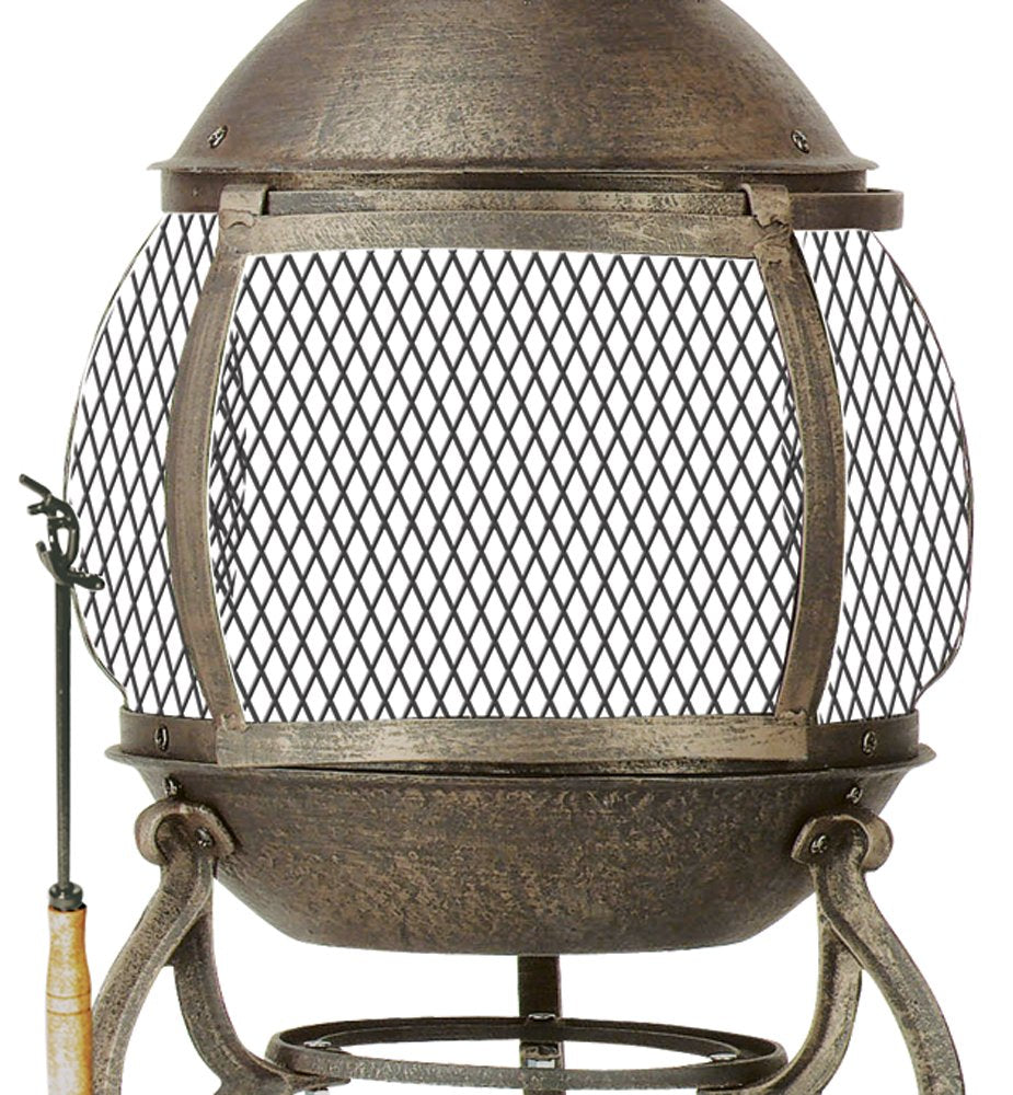 Deckmate Corona 3 Ft. High Outdoor Steel Chimenea Fireplace Model 28063