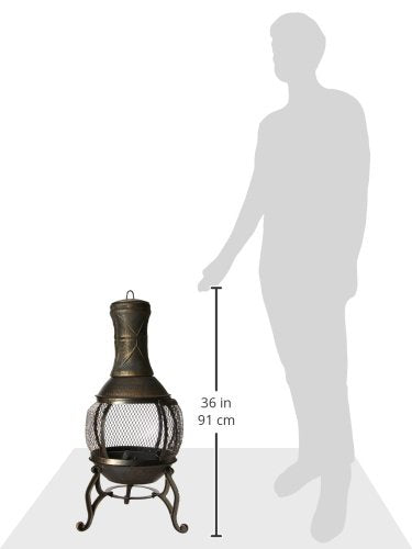 Deckmate Corona 3 Ft. High Outdoor Steel Chimenea Fireplace Model 28063