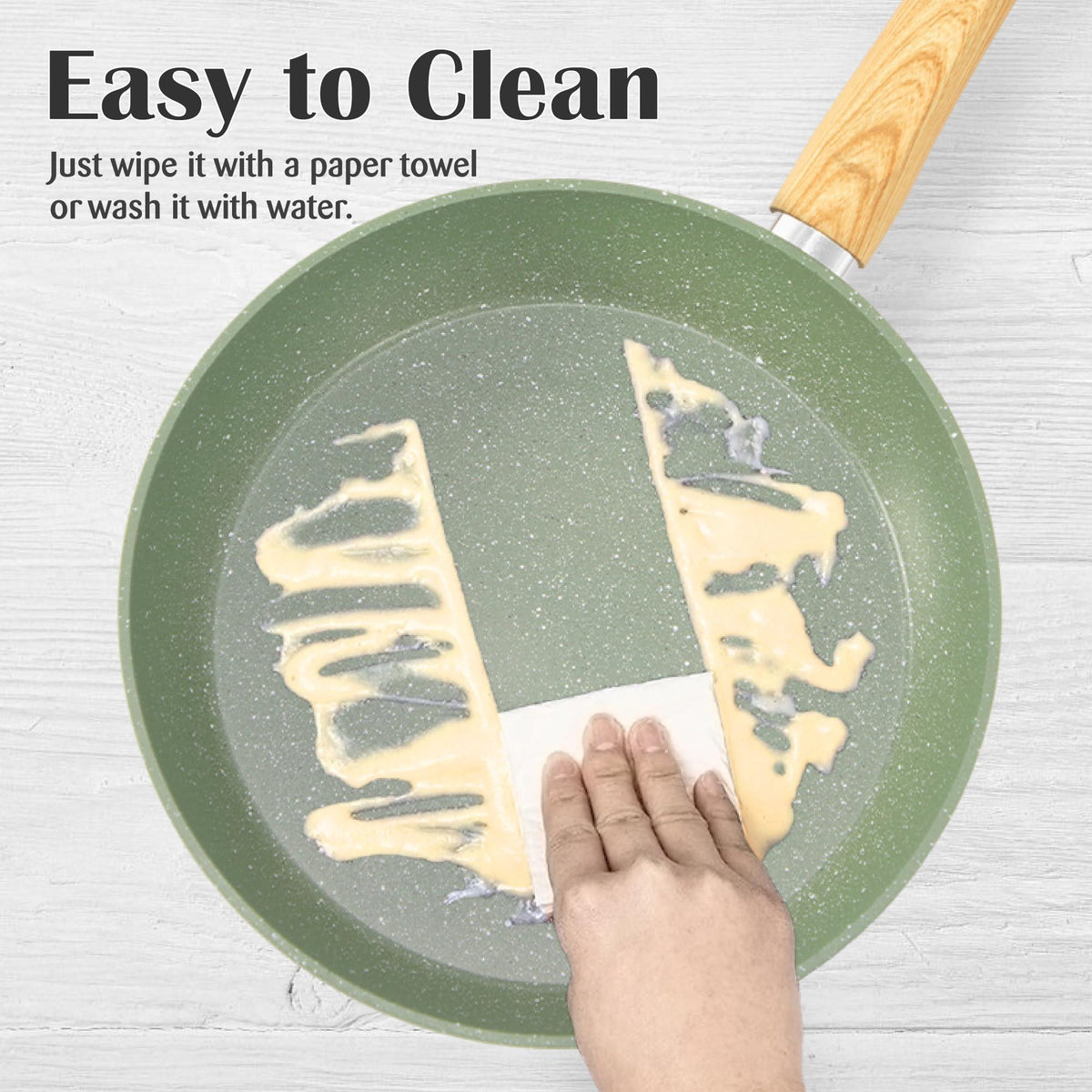 DishDelight Induction Nonstick Pots and Pans Set, 12 Piece Kitchen Cookware Sets, Nonstick Granite Frying Pan Set, Green