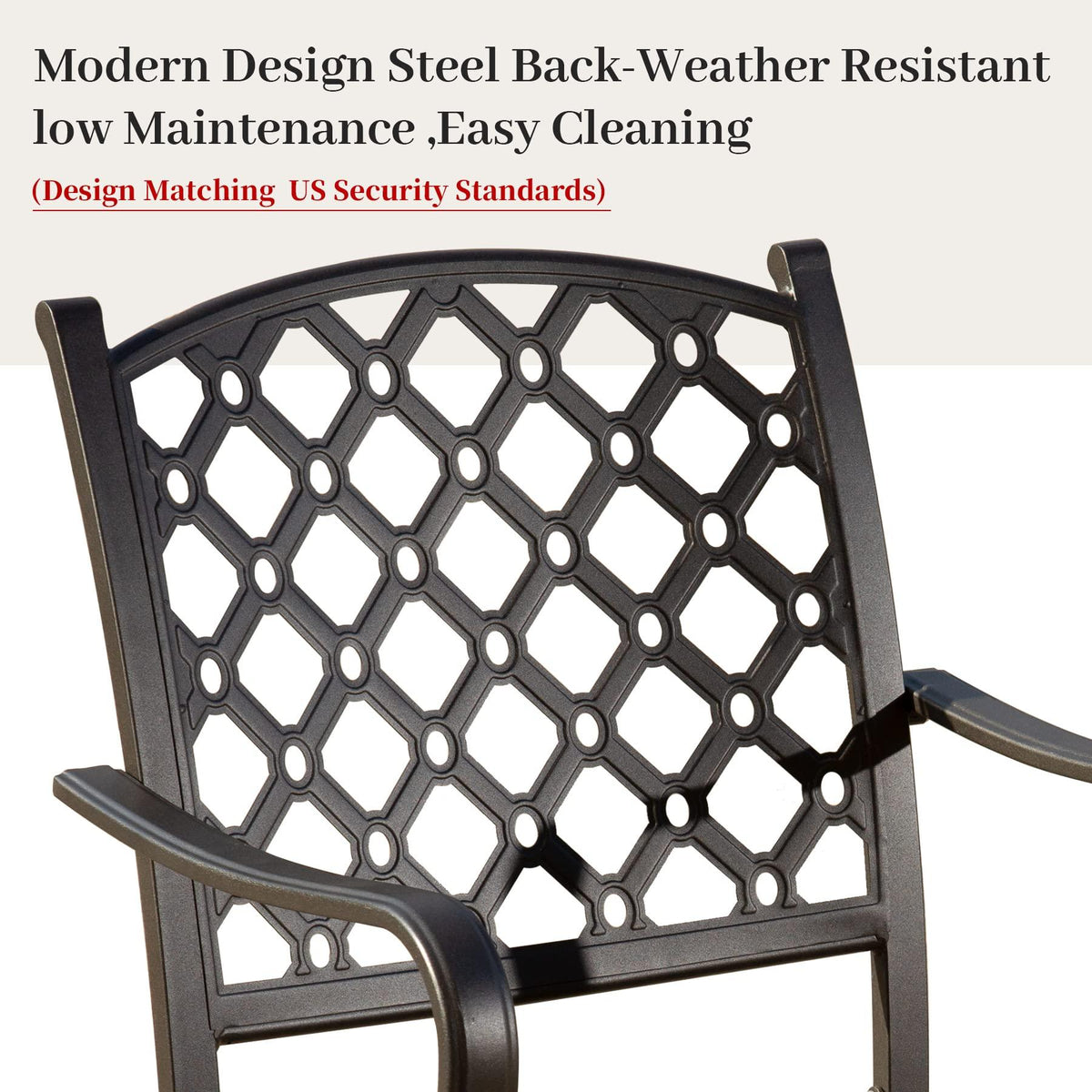 Domi 7 Pieces Patio Dining Sets All-Weather Metal Outdoor Modern Dining Sets with Table for Lawn Garden Backyard Deck with Cushions-Beige