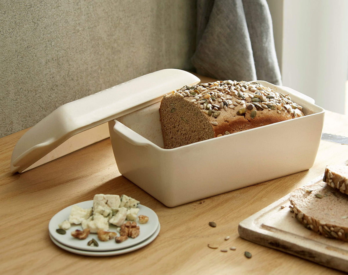 Emile Henry Burgundy Bread Loaf Baker, 11.02 x 5.12 x 4.72in