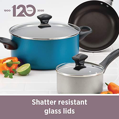 Farberware Dishwasher Safe Nonstick Jumbo Cooker/Saute Pan with Helper Handle - 6 Quart, Black