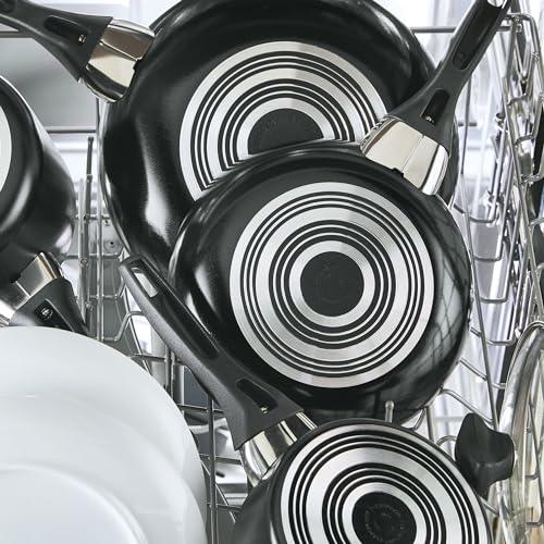 Farberware Dishwasher Safe Nonstick Jumbo Cooker/Saute Pan with Helper Handle - 6 Quart, Black