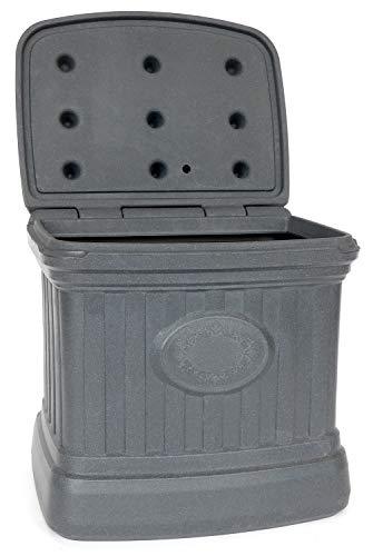 FCMP Outdoor All Weather Outdoor Salt and Sand Storage Bin, Granite Grey
