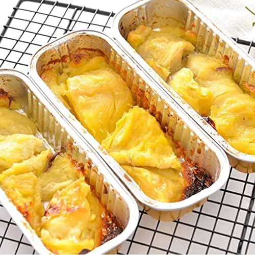 Fodofodo 20PCS Rectangle Mini Loaf Pans With Lids,Mini Cake Pans with Lids,Disposable Ramekins Baking Cups Muffin Tins Cupcake Cups for Wedding Birthday Party,6.8oz（Pink）