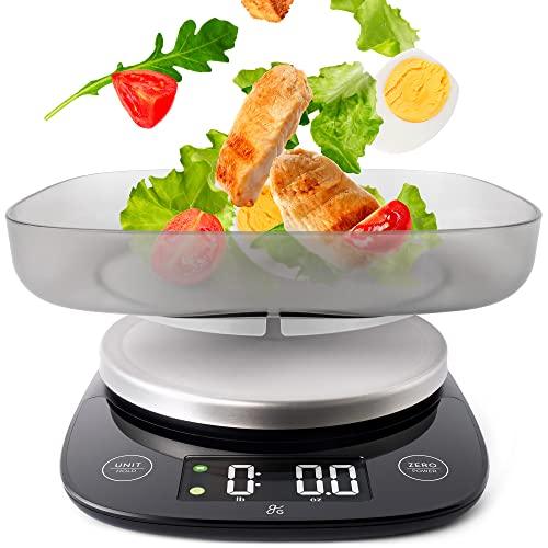 Food Weight Scale with Bowl, Super Accurate, Single Sensor, Digital Kitchen Scale, Master Food Prep with a Custom-Built Bowl That Fits on Top, Designed in St. Louis