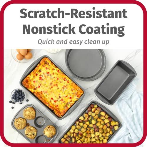 GoodCook Everyday Nonstick Steel 5pc Bakeware Set, Gray