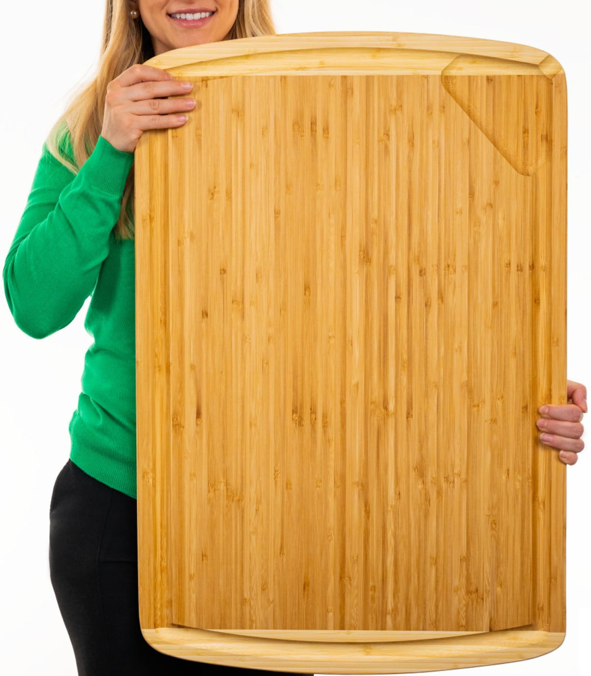 GREENER CHEF 30 Inch 3XL Extra Large Cutting Board with Lifetime Replacements - Oversized Bamboo Stove Top Cover Noodle Board - Wooden Meat Cutting Board - Turkey Carving Board - Charcuterie Board