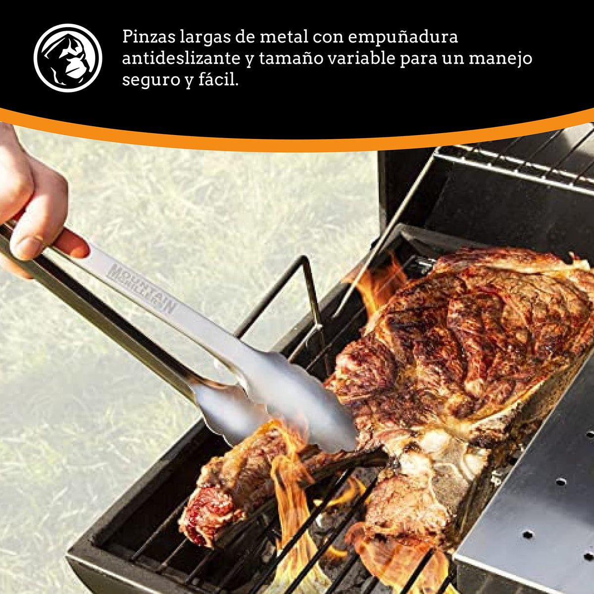 Grill Tongs for Cooking BBQ - 12 & 16" Set of 2 Heavy Duty Grilling Cooking Tongs for Serving Food Rubber Grips Long Locking Stainless Steel kitchen tongs & Barbecue No More Burnt hands Heat Resistant